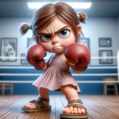 caption group boxer girl