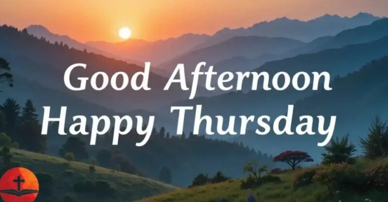 Good afternoon Thursday afternoon 1