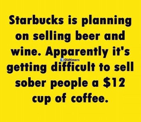 starbuck sell alcohol