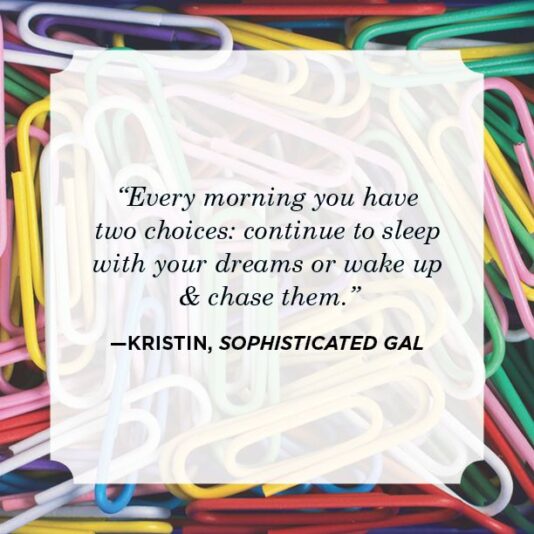 monday choices sleep dreams or chase them