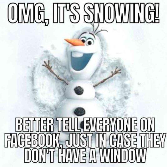 Oh it snowing