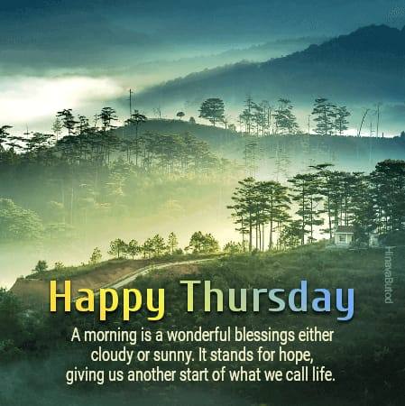 Good Morning Thursday cloudy day