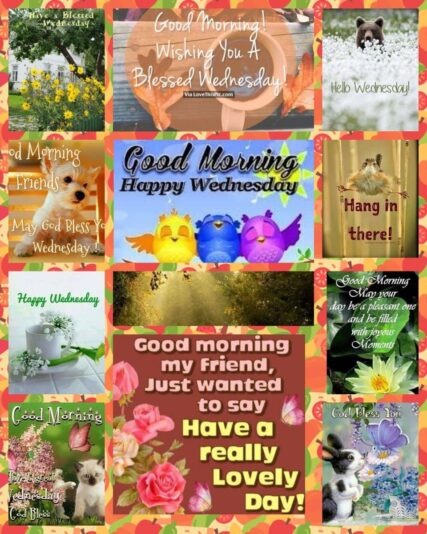 Good morning Wednesday collage