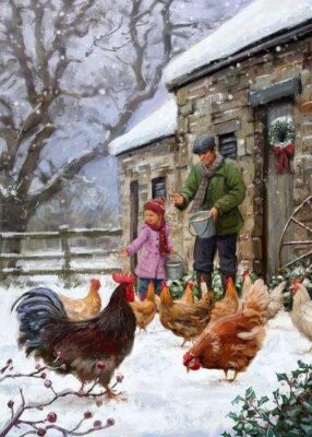 caption group feeding chooks