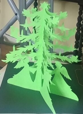 Scherenschnitte Angel Xmas Tree