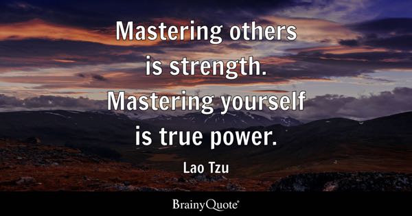power and mastering yourself