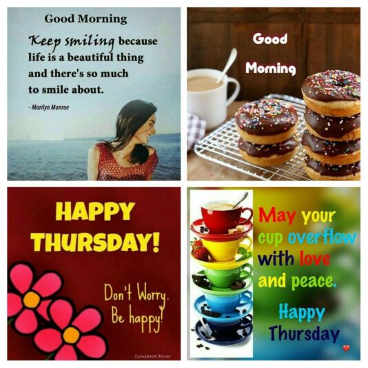 Good Morning Happy Thursday colllage